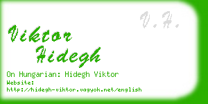 viktor hidegh business card